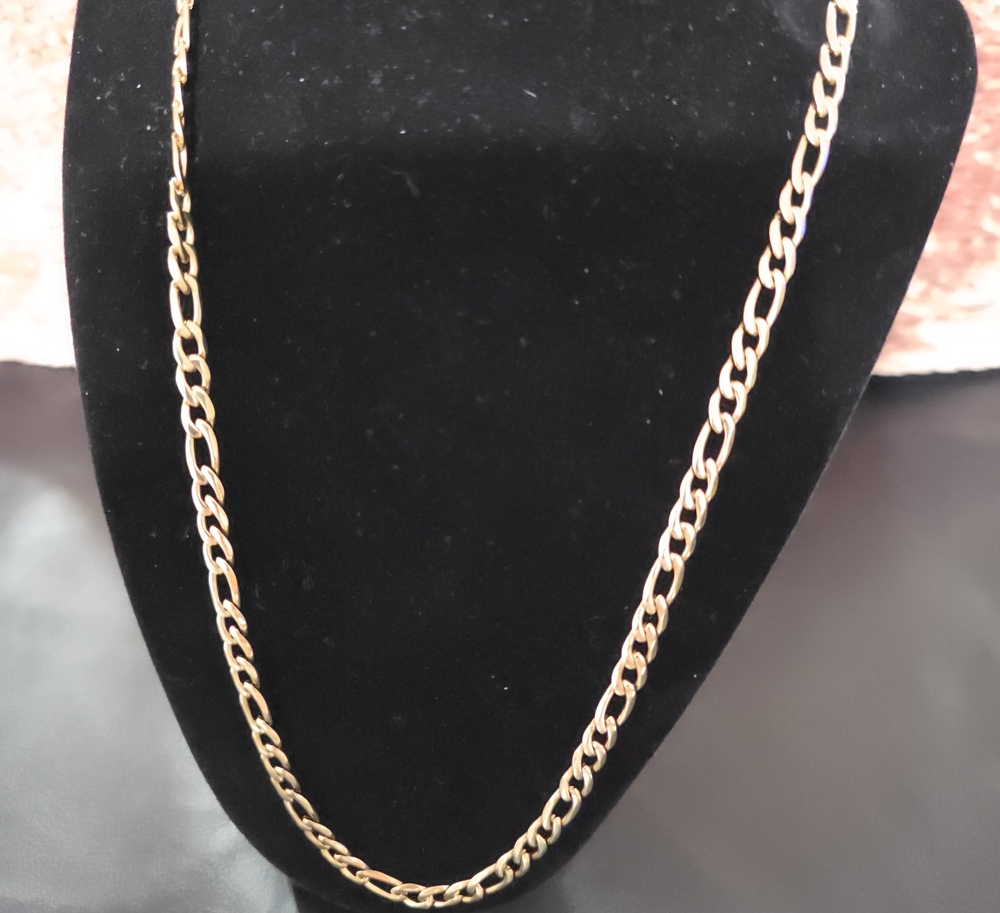 Men's Figaro Link Gold Filled Necklace - Classic Everyday Style